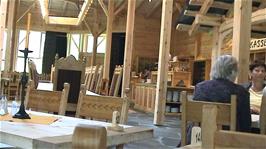 Inside the cafe at the Norwegian Nature Centre Hardanger in Upper Eidfjord